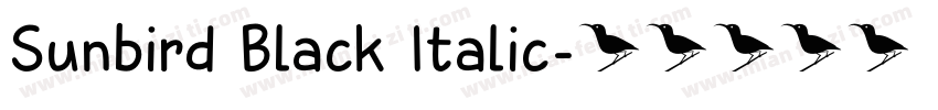Sunbird Black Italic字体转换